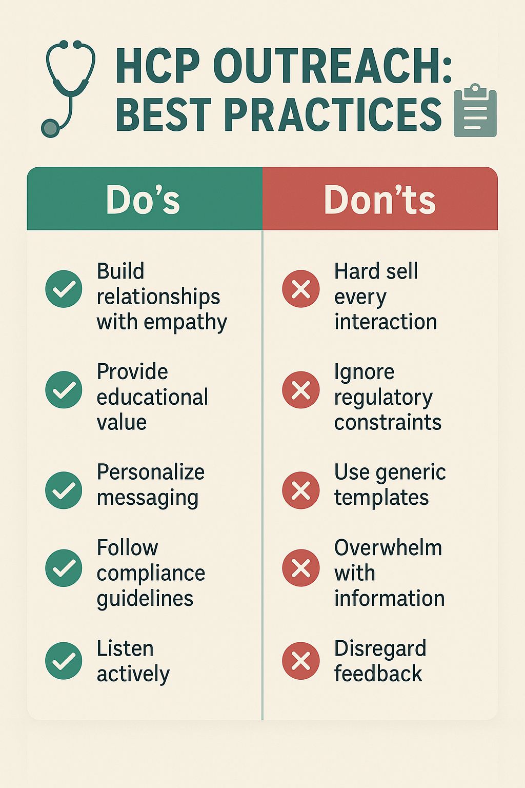 HCP Outreach: Best Practices, Do's and Don'ts Guide