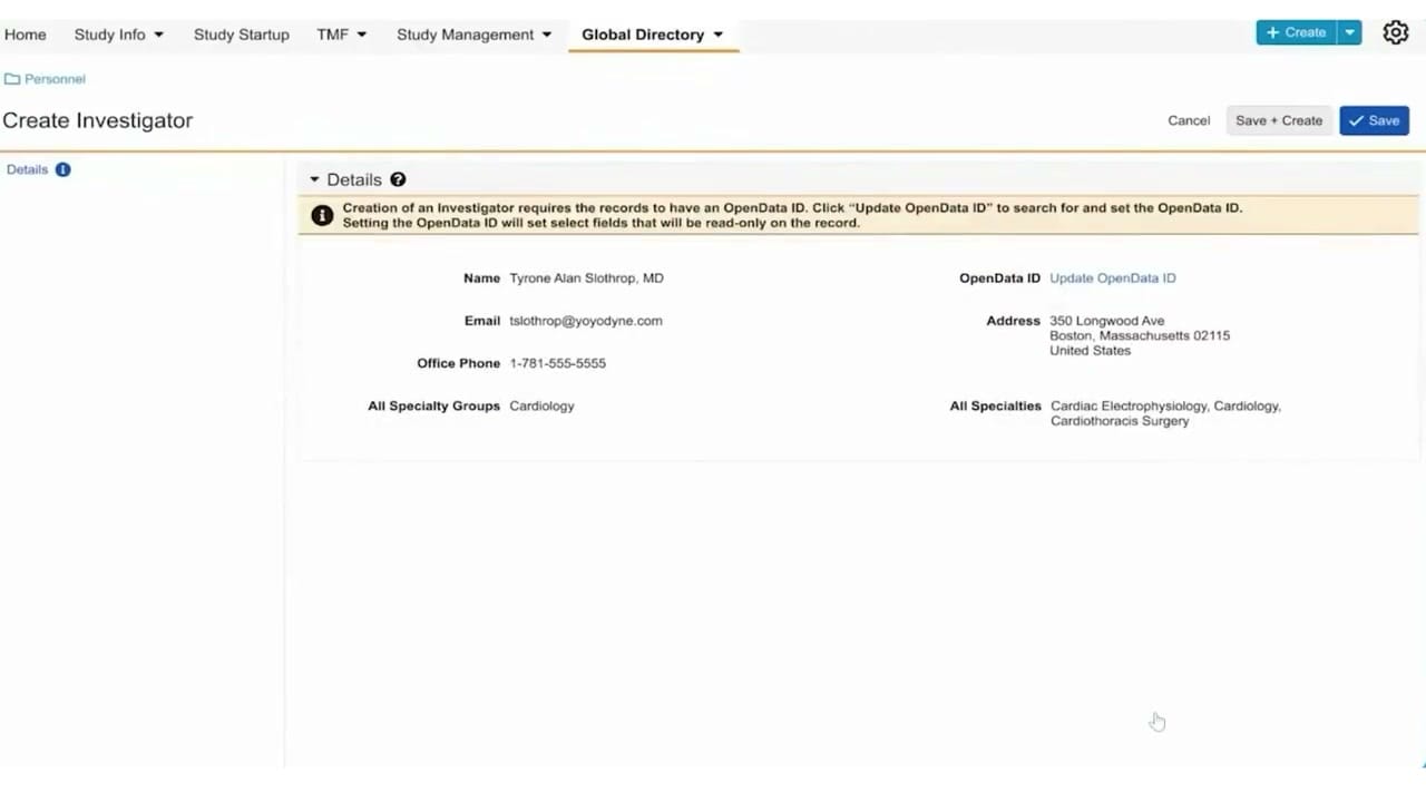 Veeva Vault Study Startup Site Feasibility Status interface screenshot