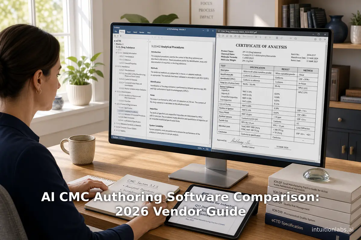 AI CMC Authoring Software Comparison: 2026 Vendor Guide