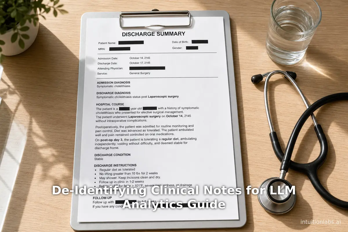 De-Identifying Clinical Notes for LLM Analytics Guide