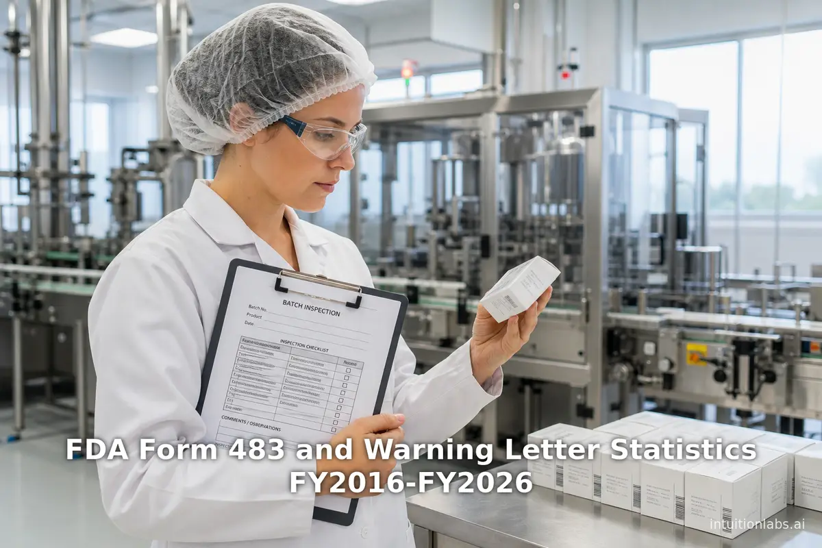 FDA Form 483 and Warning Letter Statistics FY2016-FY2026