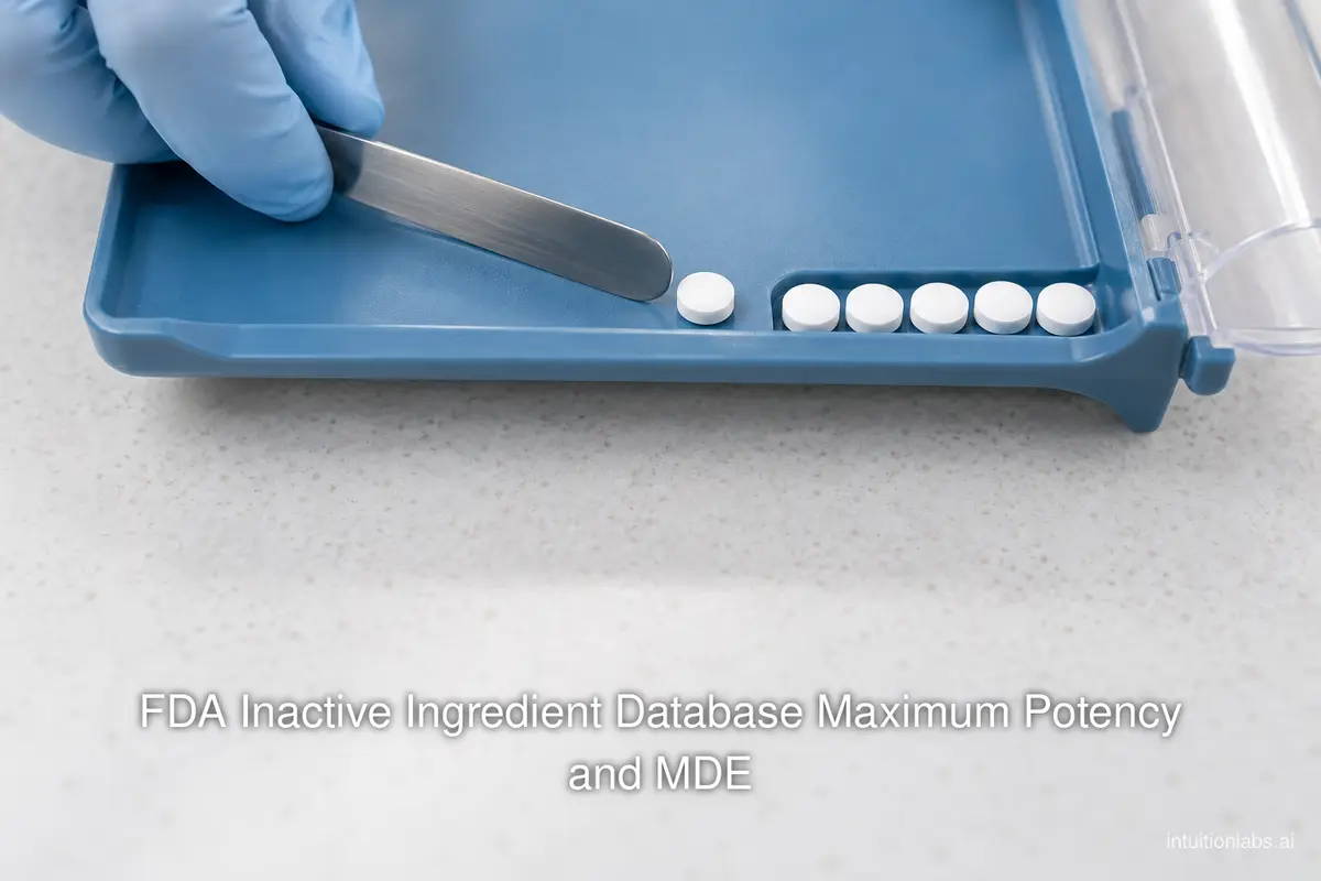 FDA Inactive Ingredient Database Maximum Potency and MDE