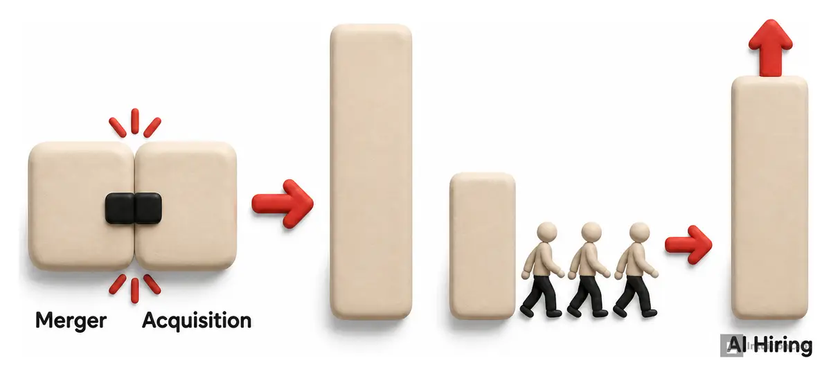 Illustration: The M&A Wave and the Layoffs Versus AI Hiring Paradox
